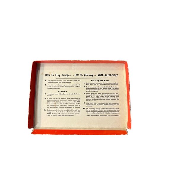 Vintage AutoBridge Play Yourself Bridge Game Beginner Set Used w/ Cards Box - Picture 3 of 10